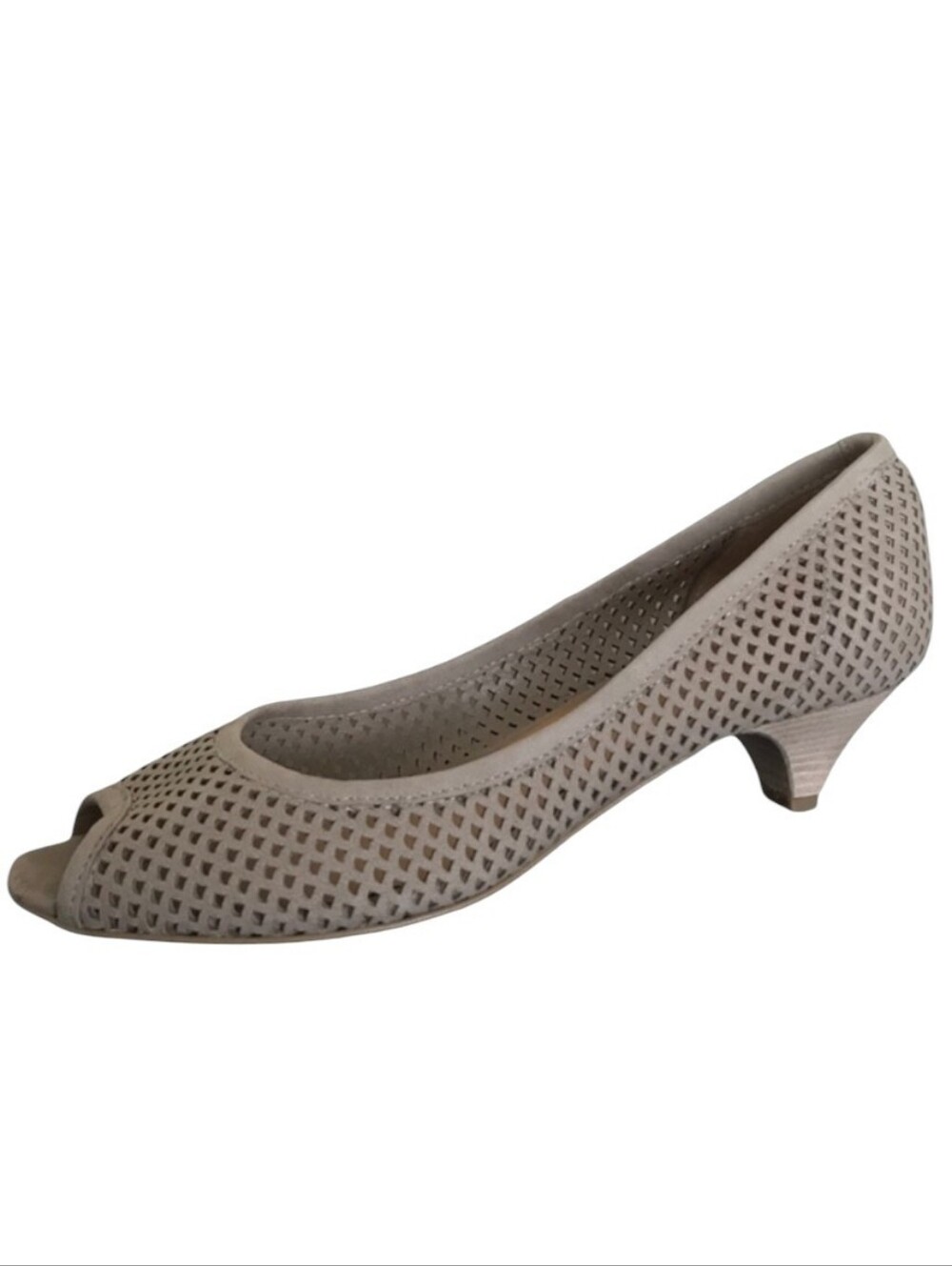 SALE 🛒 Minelli Perforated Suede Peep Toe Heel Shoes